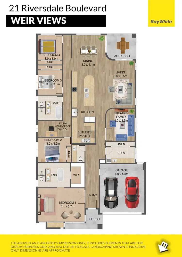 Floorplan of Homely house listing, 21 Riversdale Boulevard, Weir Views VIC 3338