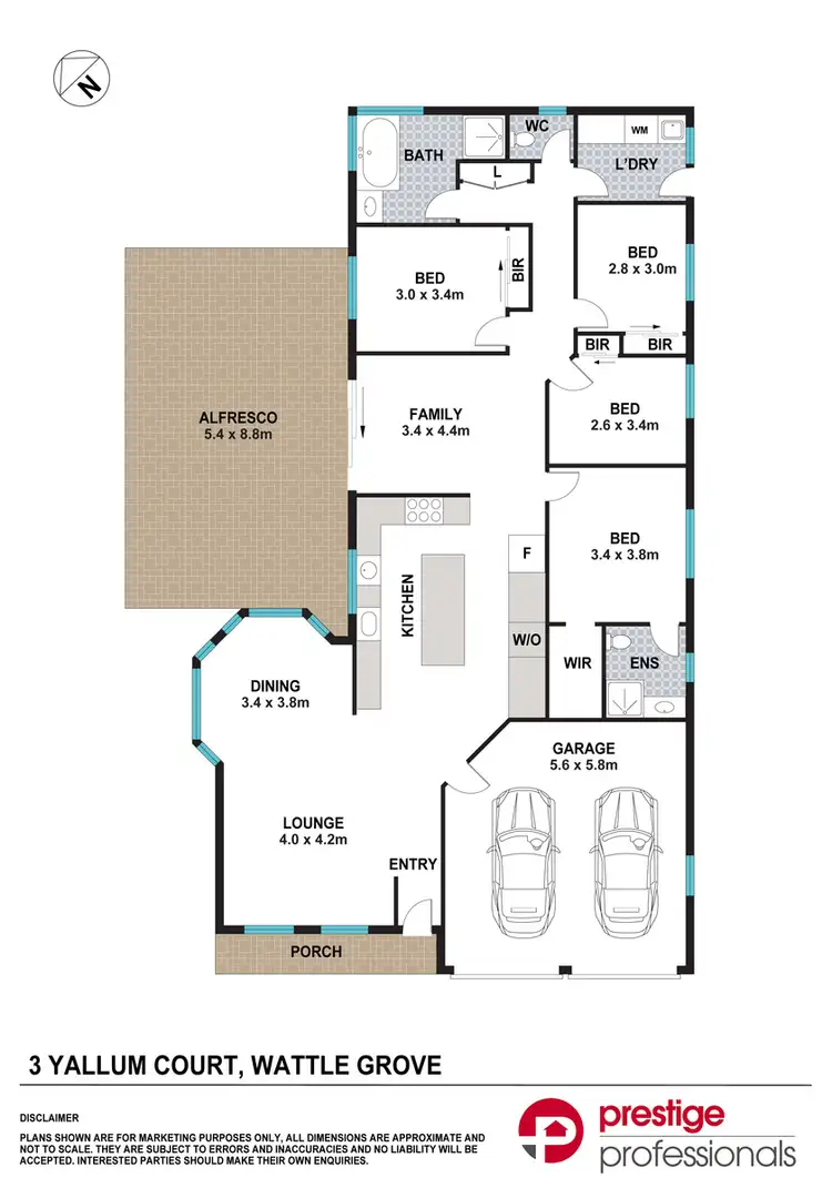 Floorplan of Homely house listing, 3 Yallum Court, Wattle Grove NSW 2173