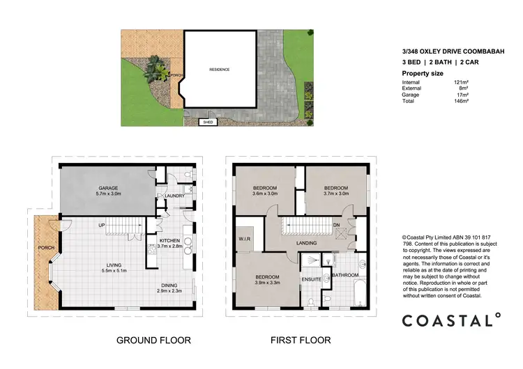 Floorplan of Homely townhouse listing, 3/348 Oxley Drive, Coombabah QLD 4216