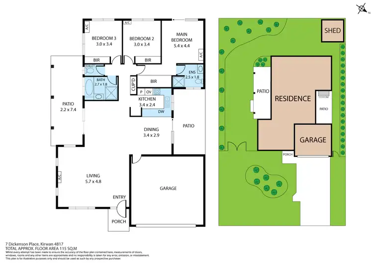 Floorplan of Homely house listing, 7 Dickenson Place, Kirwan QLD 4817