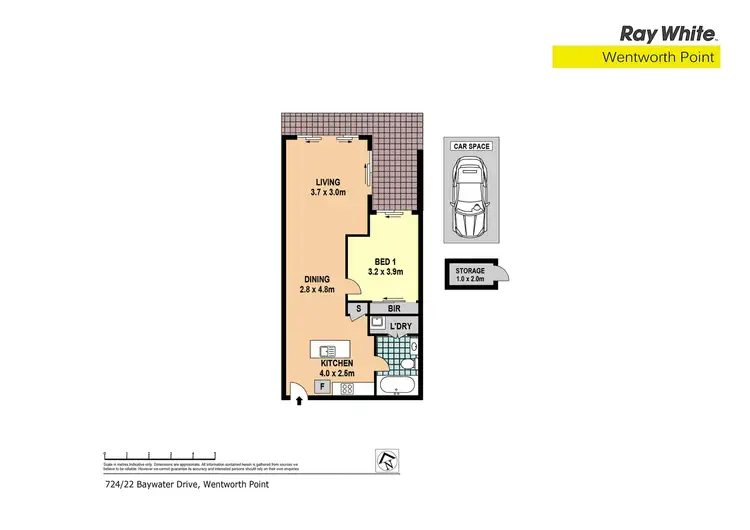 Floorplan of Homely apartment listing, 724/22 Baywater Drive, Wentworth Point NSW 2127