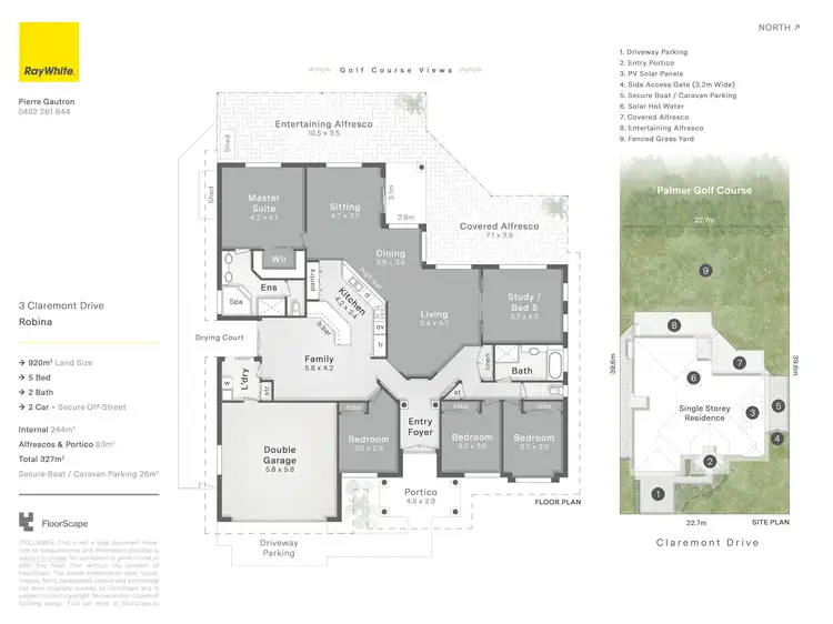 Floorplan of Homely house listing, 3 Claremont Drive, Robina QLD 4226
