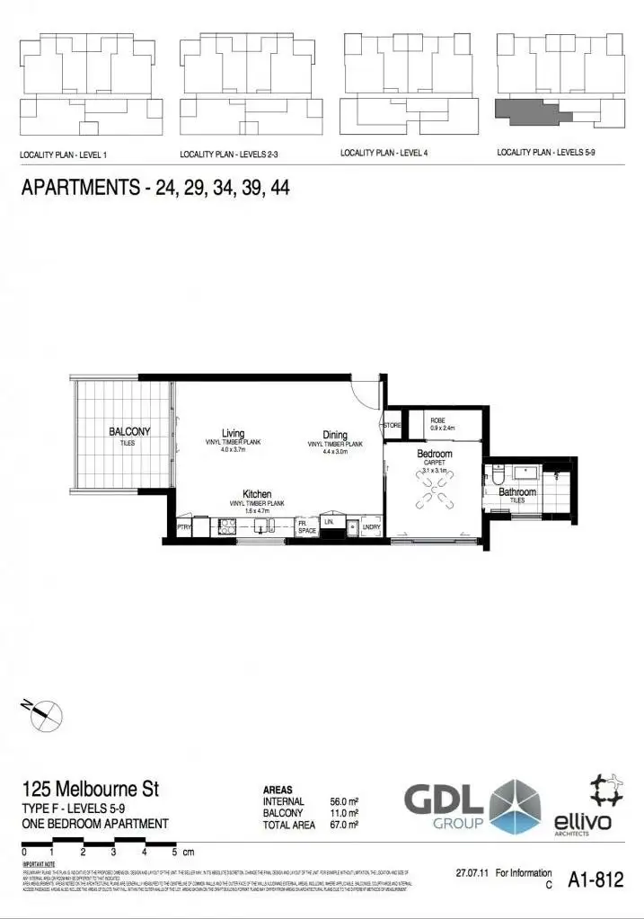 Floorplan of Homely apartment listing, 34/125 Melbourne Street, South Brisbane QLD 4101