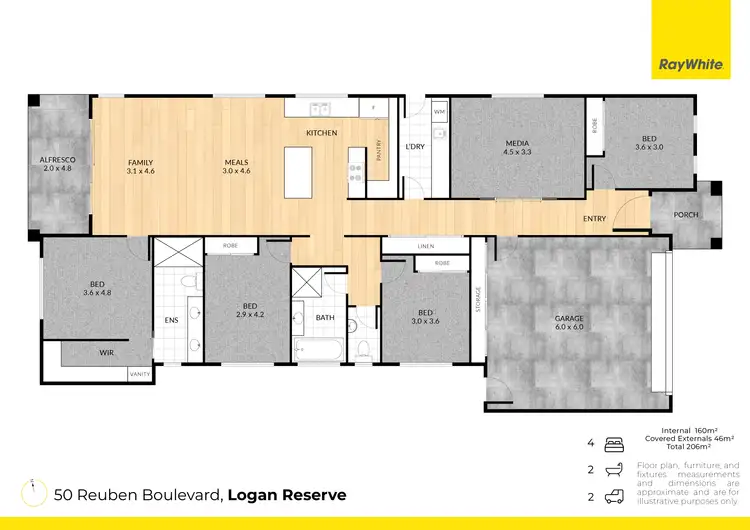 Floorplan of Homely house listing, 50 Reuben Boulevard, Logan Reserve QLD 4133
