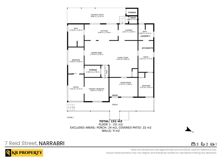 Floorplan of Homely house listing, 7 Reid Street, Narrabri NSW 2390