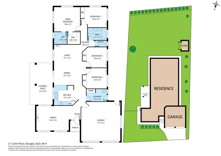 Floorplan of Homely house listing, 21 Curtin Place, Douglas QLD 4814