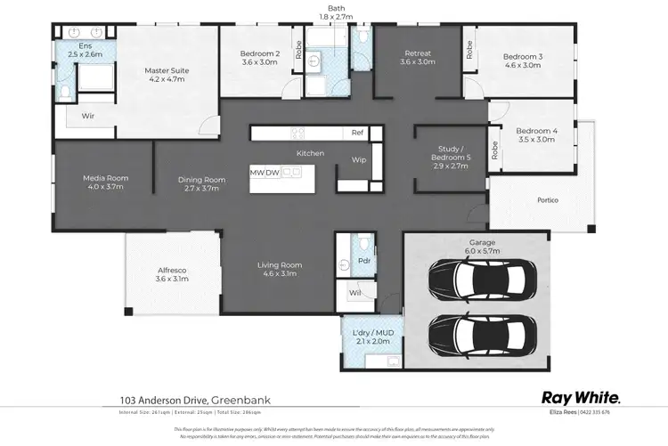 Floorplan of Homely house listing, 103 Anderson Drive, Greenbank QLD 4124