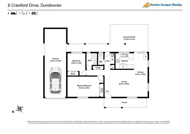 Floorplan of Homely house listing, 6 Crawford Drive, Dundowran QLD 4655