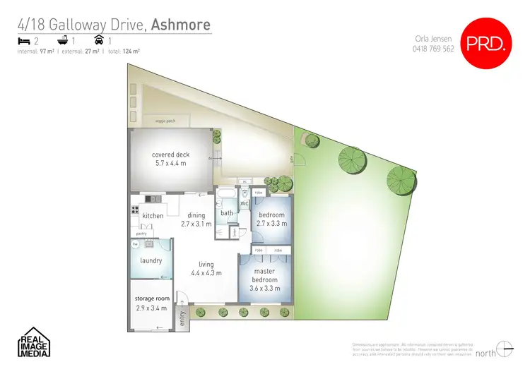 Floorplan of Homely semi-detached listing, 4/18 Galloway Drive, Ashmore QLD 4214
