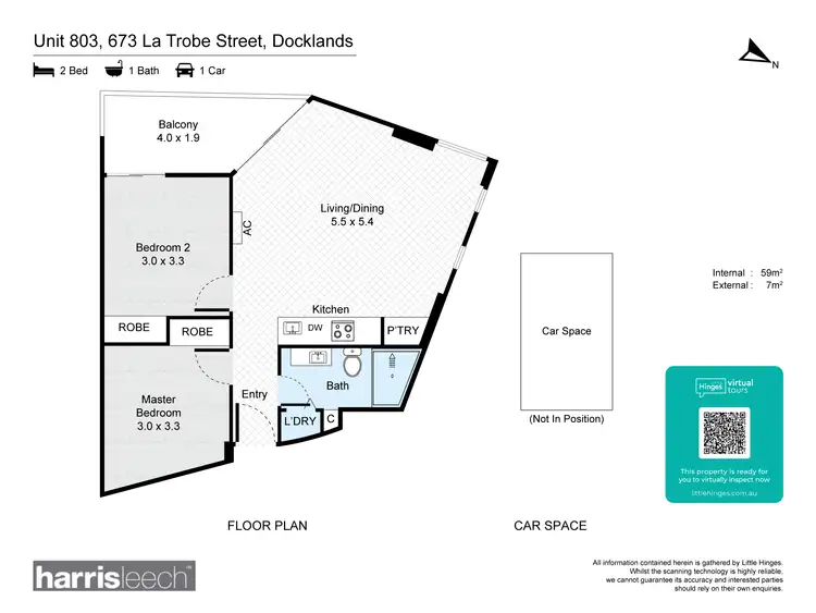 Floorplan of Homely apartment listing, 803/673-683 La Trobe Street, Docklands VIC 3008