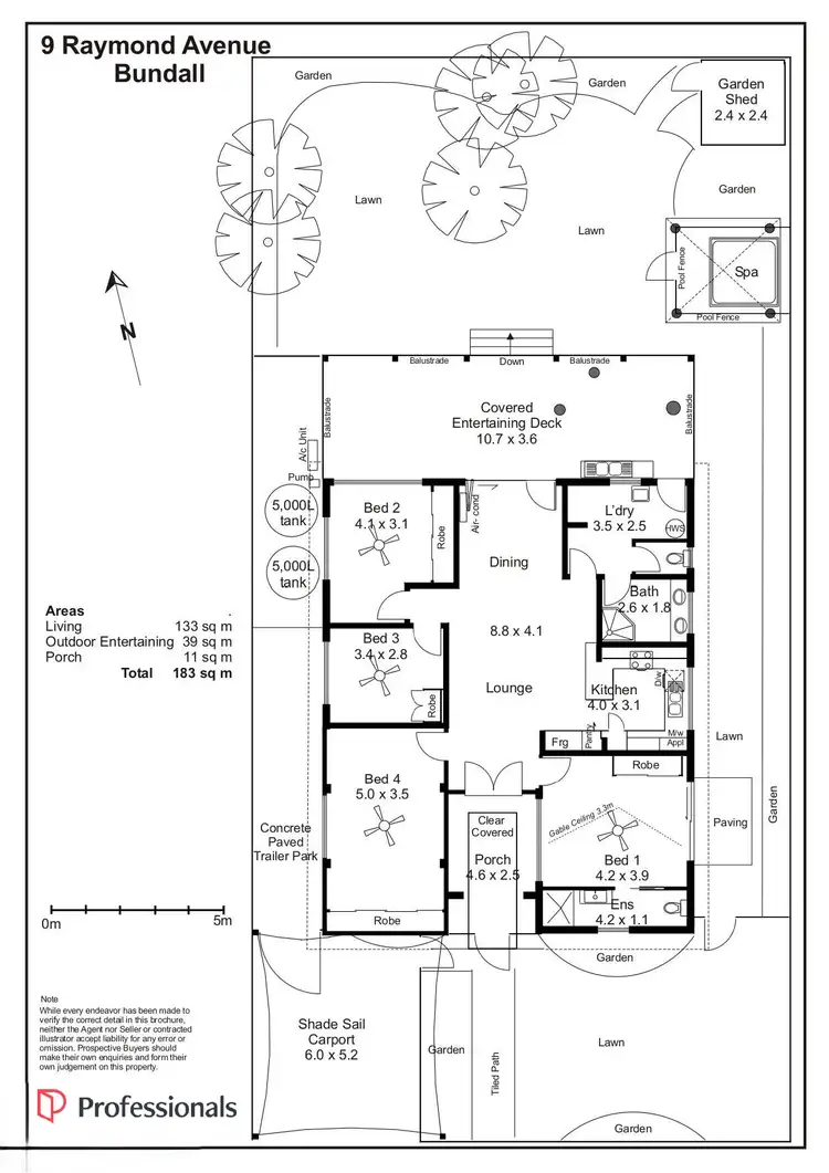 Floorplan of Homely house listing, 9 Raymond Avenue, Bundall QLD 4217