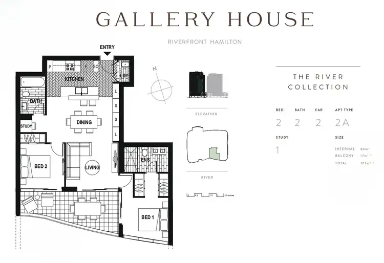 Floorplan of Homely unit listing, 10602/7 Wharf Street, Hamilton QLD 4007