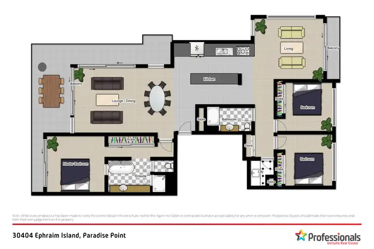Floorplan of Homely apartment listing, 30404 Ephraim Island Parade, Paradise Point QLD 4216