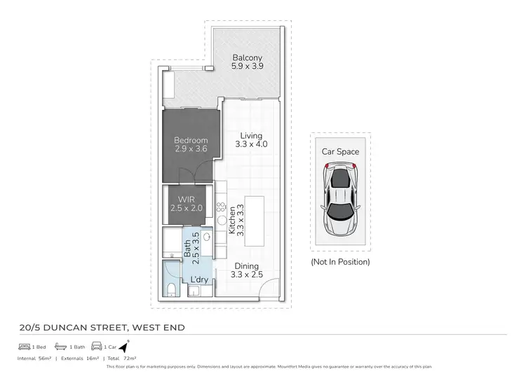 Floorplan of Homely apartment listing, 20/5 Duncan Street, West End QLD 4101