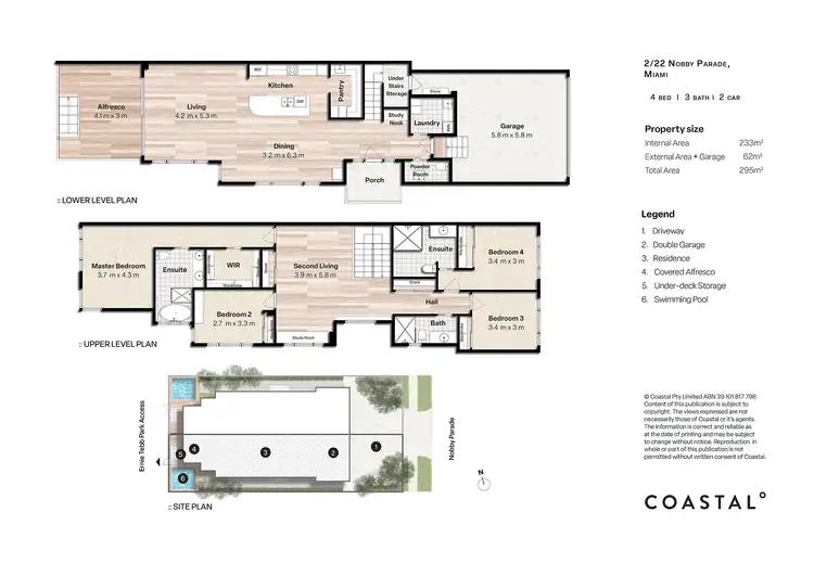 Floorplan of Homely semi-detached listing, 2/22 Nobby Parade, Miami QLD 4220