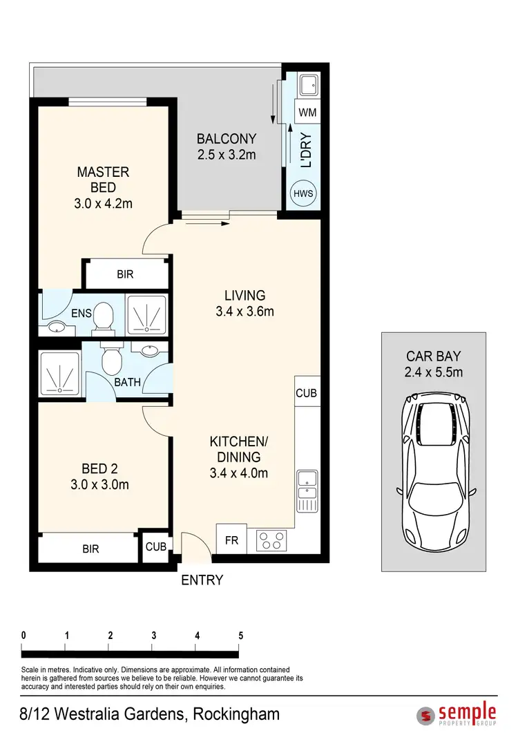 Floorplan of Homely apartment listing, 8/12 Westralia Gardens, Rockingham WA 6168