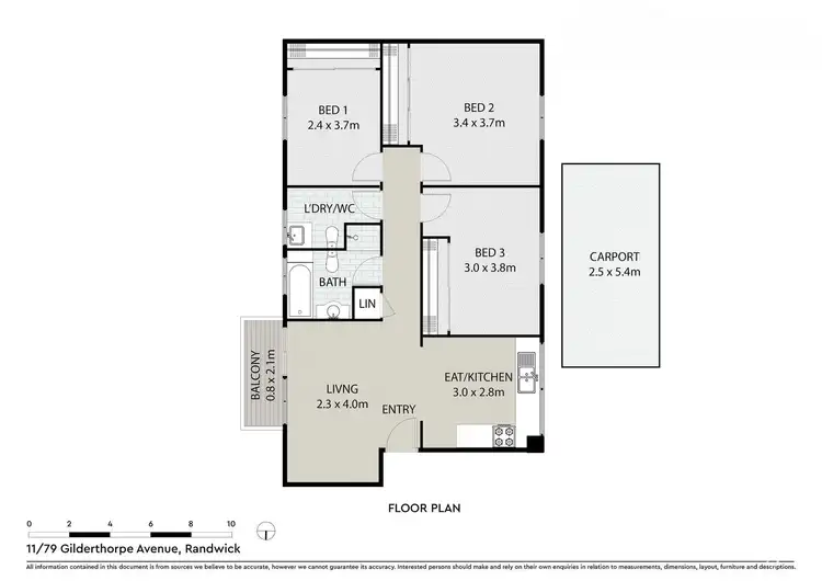 Floorplan of Homely apartment listing, 11/79 Gilderthorpe Ave, Randwick NSW 2031