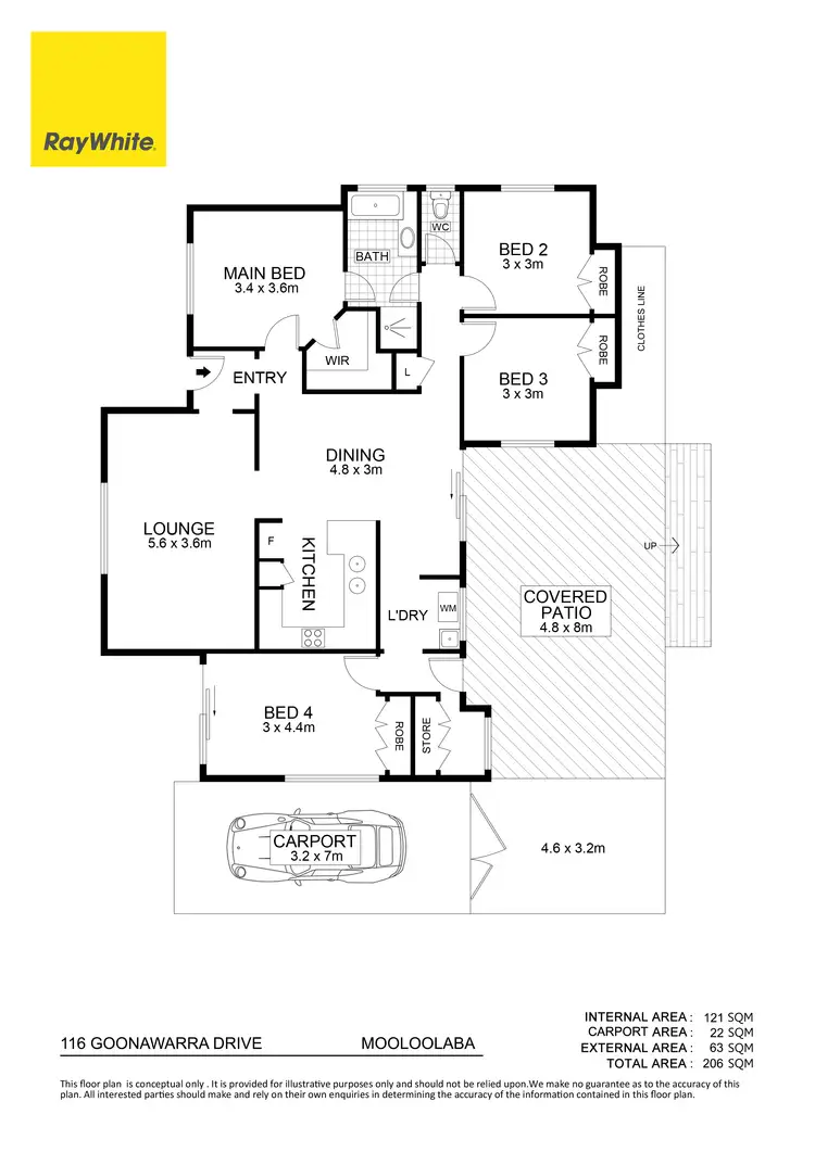 Floorplan of Homely house listing, 116 Goonawarra Drive, Mooloolaba QLD 4557