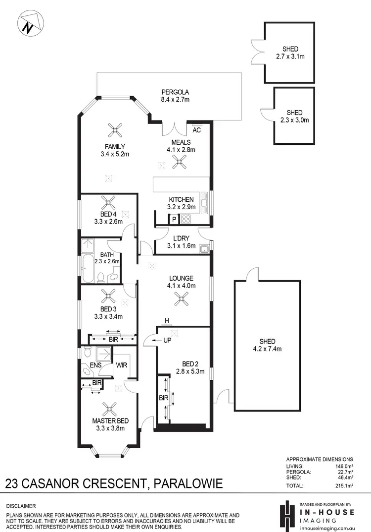 Floorplan of Homely house listing, 23 Casanor Crescent, Paralowie SA 5108