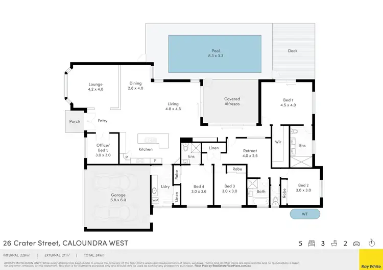 Floorplan of Homely house listing, 26 Crater Street, Caloundra West QLD 4551