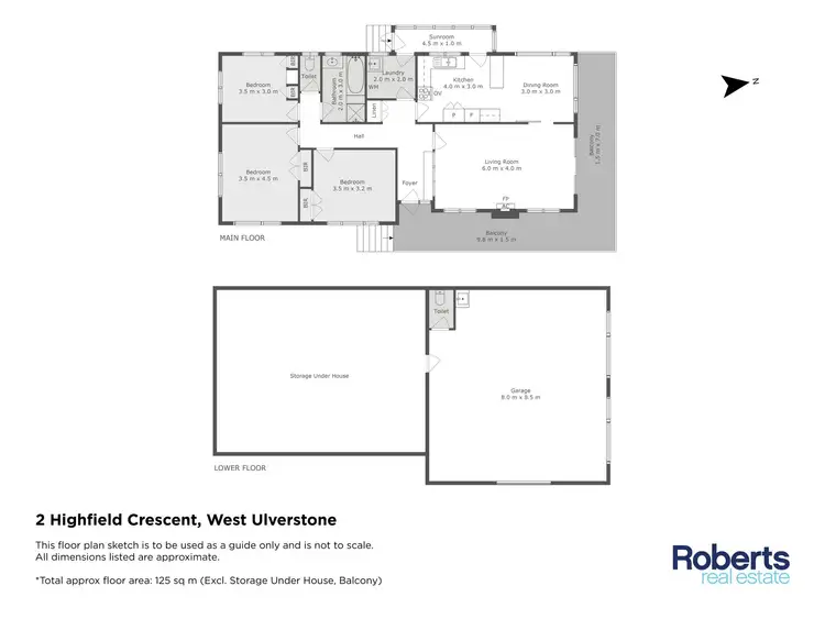Floorplan of Homely house listing, 2 Highfield Crescent, West Ulverstone TAS 7315