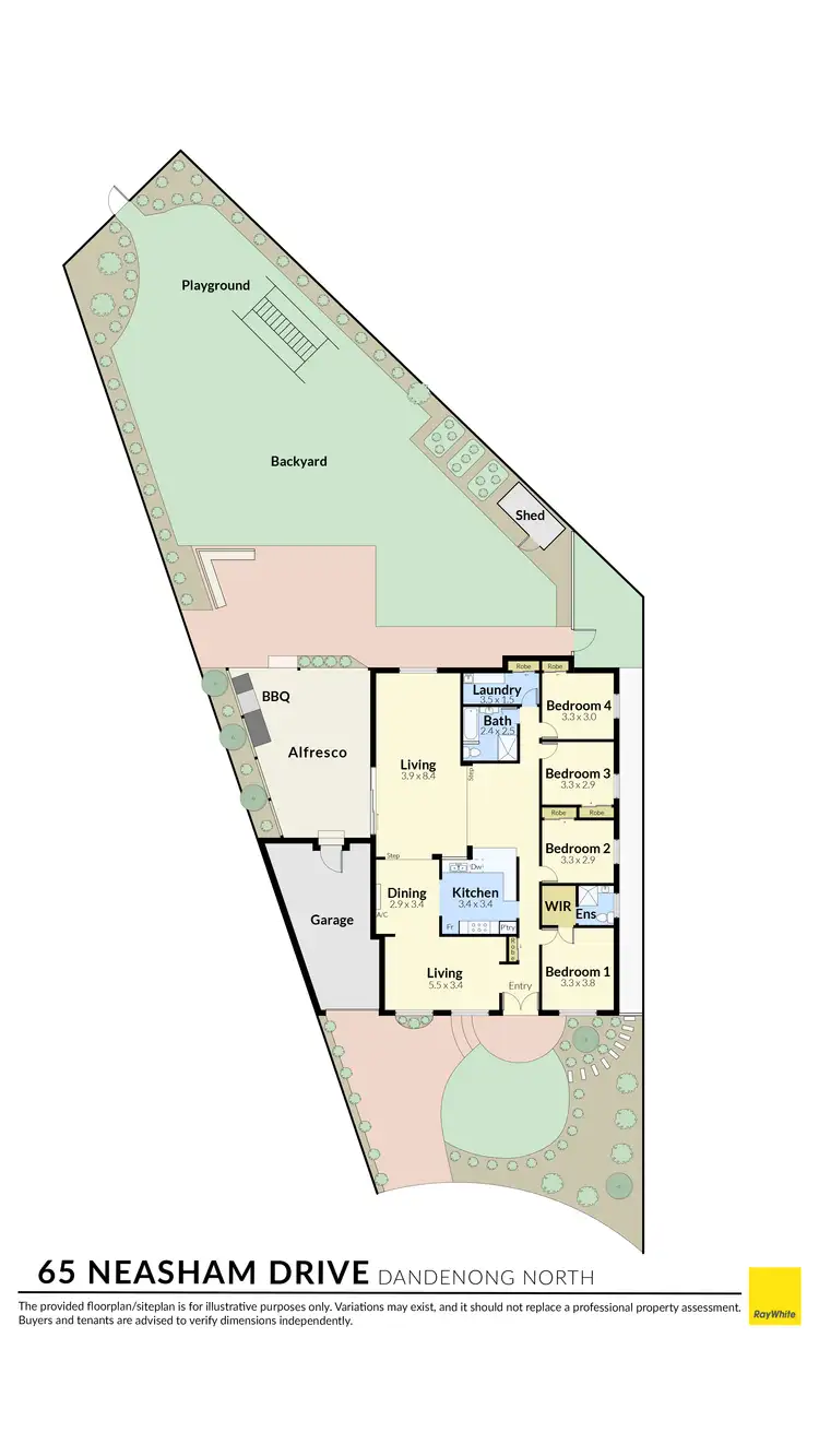 Floorplan of Homely house listing, 65 Neasham Drive, Dandenong North VIC 3175
