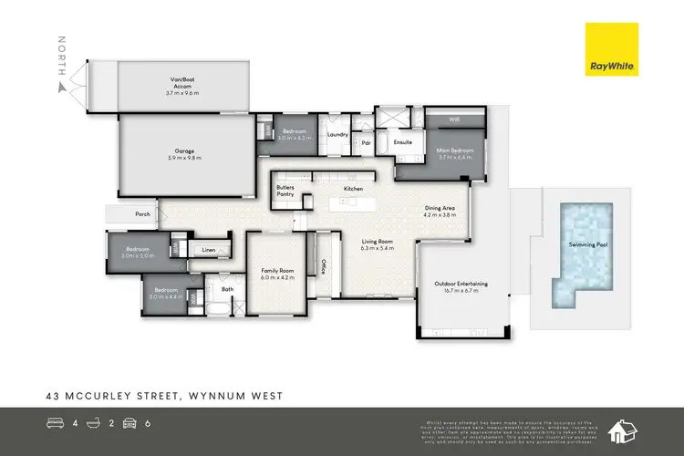 Floorplan of Homely house listing, 43 McCurley Street, Wynnum West QLD 4178