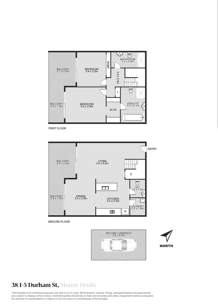Floorplan of Homely apartment listing, 38/1-5 Durham Street, Mount Druitt NSW 2770