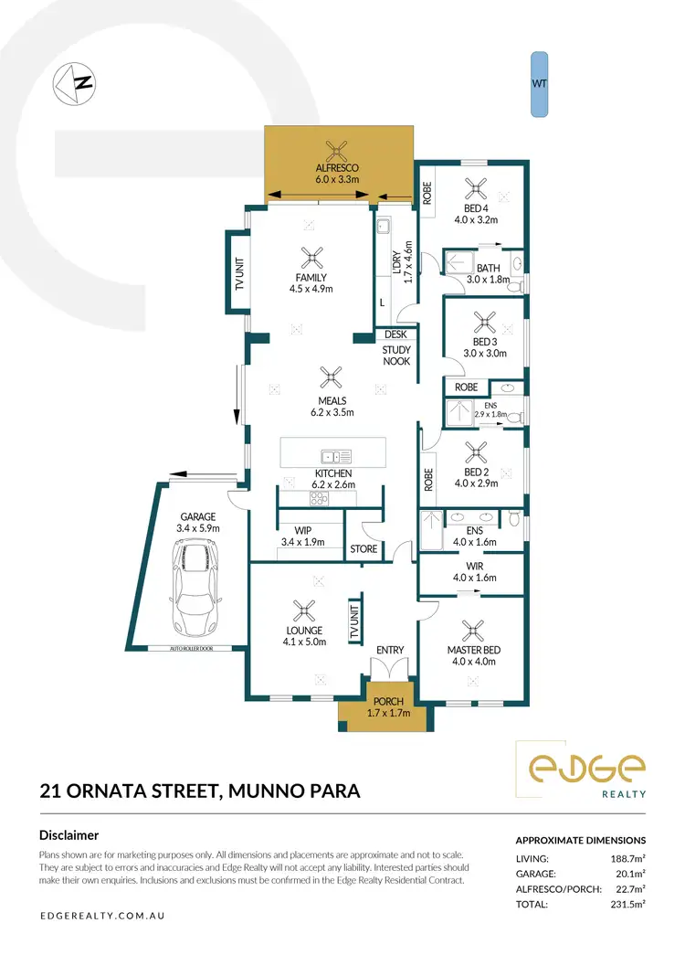 Floorplan of Homely house listing, 21 Ornata Street, Munno Para SA 5115