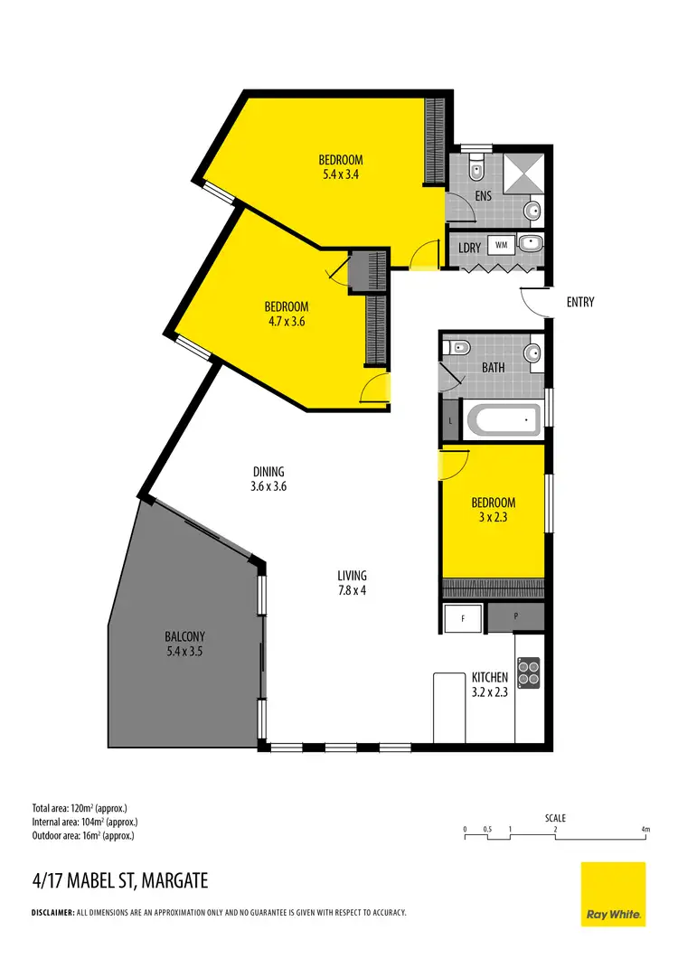Floorplan of Homely apartment listing, 4/17 Mabel Street, Margate QLD 4019