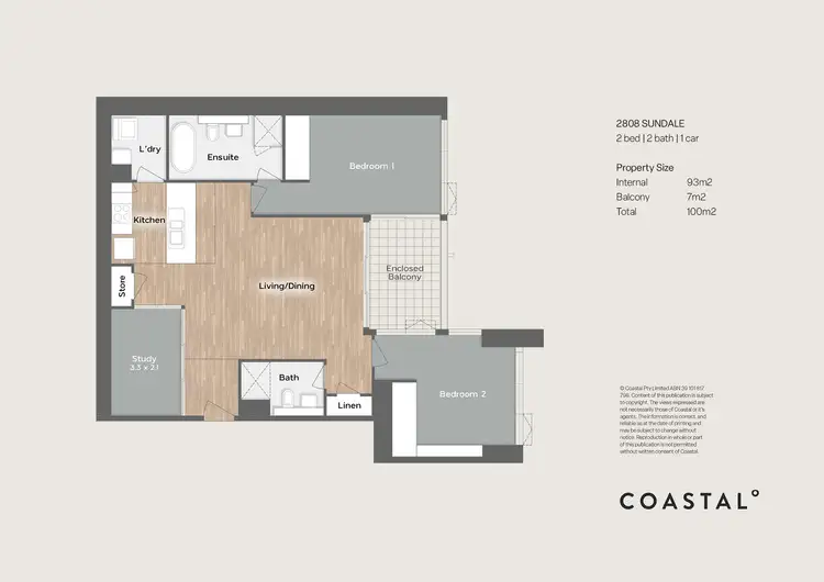 Floorplan of Homely apartment listing, 2808/2 Como Crescent, Southport QLD 4215