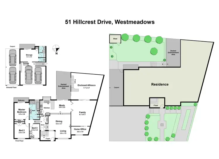 Floorplan of Homely house listing, 51 Hillcrest Drive, Westmeadows VIC 3049