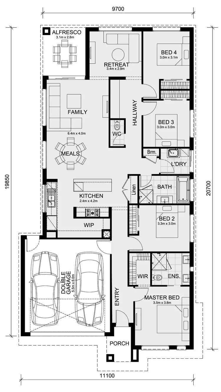 Floorplan of Homely house listing, Lot 434 Creekstone Estate (Expected Titles Aug 2025), Tarneit VIC 3029