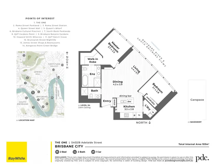 Floorplan of Homely apartment listing, 5402/8 Adelaide Street, Brisbane City QLD 4000
