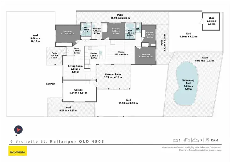Floorplan of Homely house listing, 6 Burnett Drive, Murrumba Downs QLD 4503