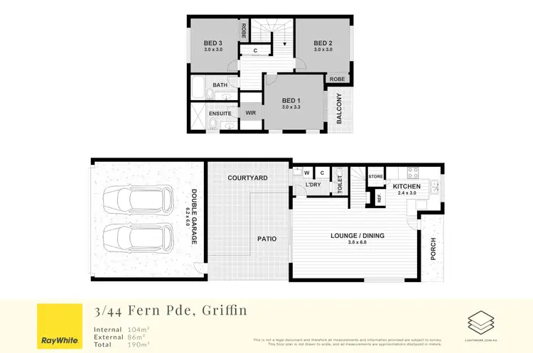 Floorplan of Homely townhouse listing, 3/44 Fern Parade, Griffin QLD 4503