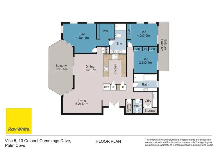 Floorplan of Homely apartment listing, Villa 5/13 Colonel Cummings Drive, Palm Cove QLD 4879