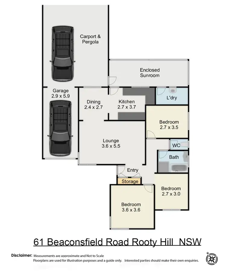 Floorplan of Homely house listing, 61 Beaconsfield Road, Rooty Hill NSW 2766
