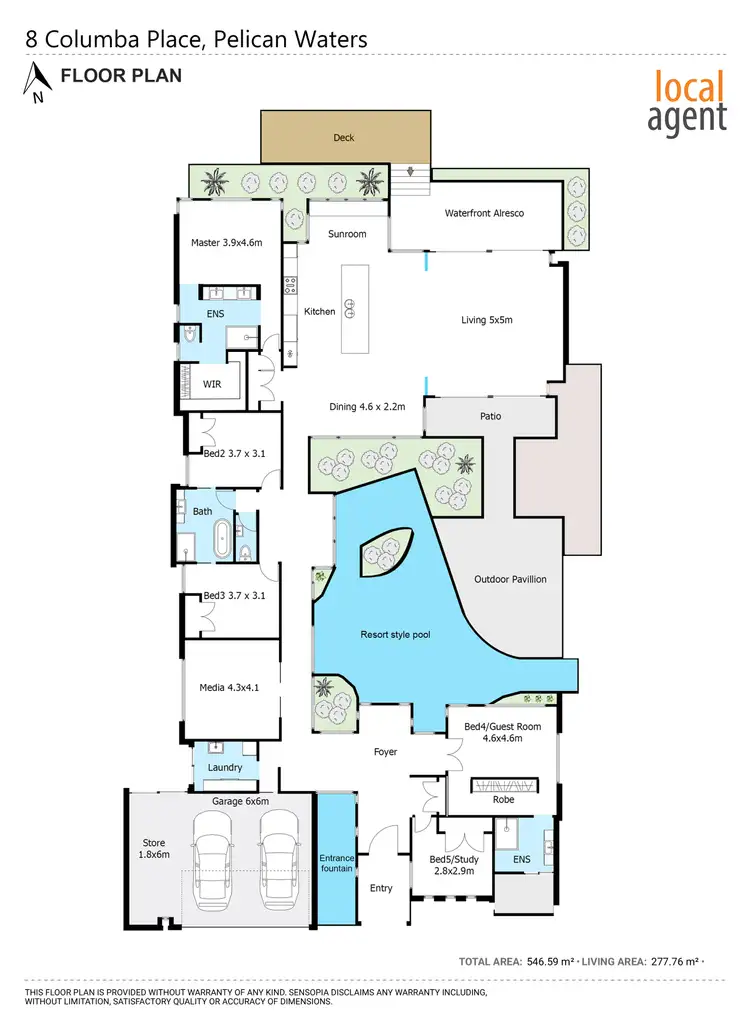 Floorplan of Homely house listing, 8 Columba Place, Pelican Waters QLD 4551