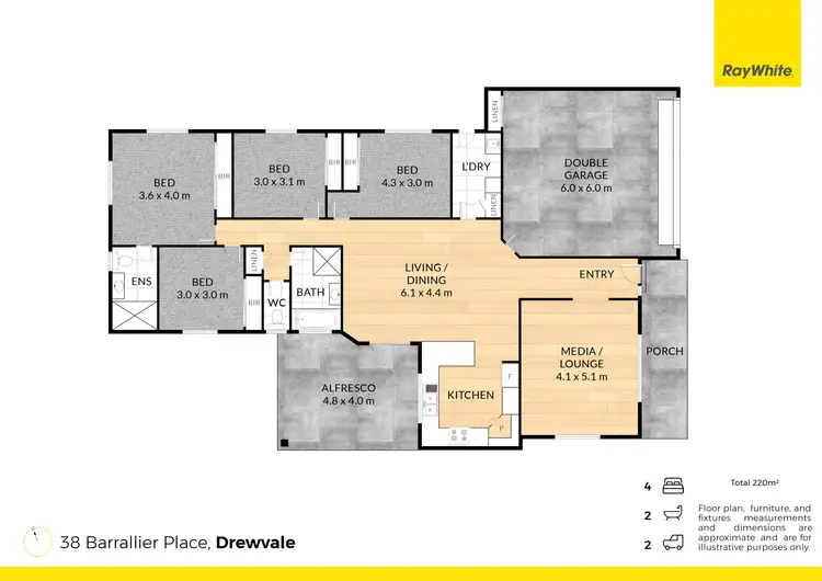Floorplan of Homely house listing, 38 Barrallier Place, Drewvale QLD 4116