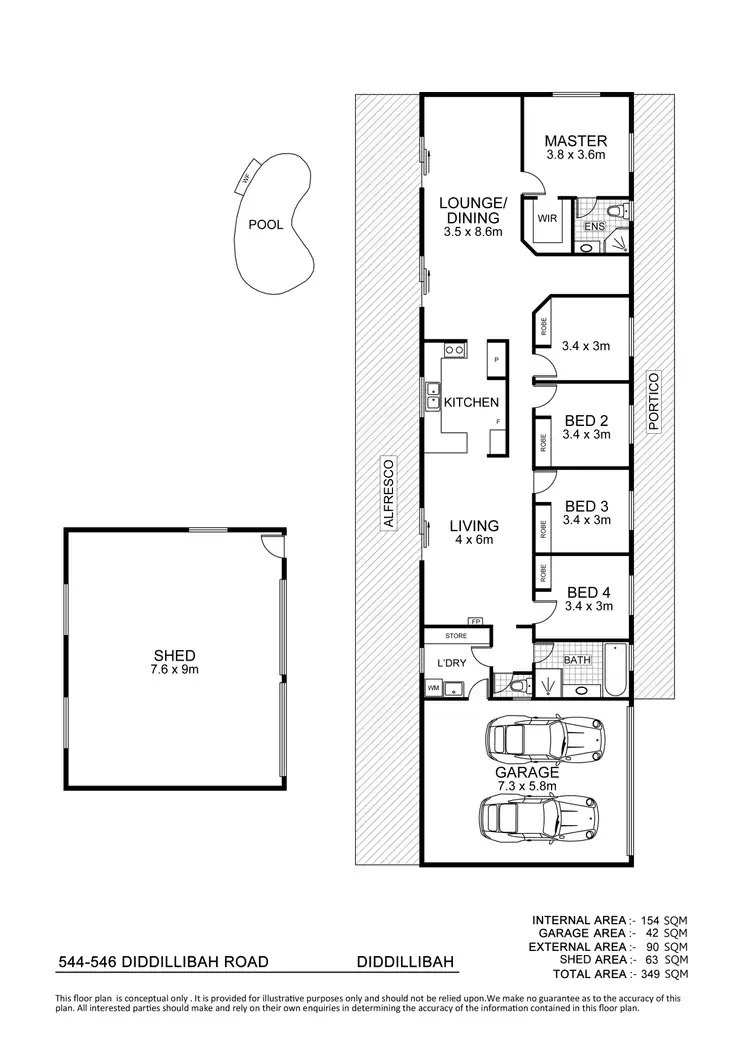 Floorplan of Homely rural property listing, 544-546 Diddillibah Road, Diddillibah QLD 4559