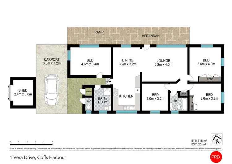 Floorplan of Homely house listing, 1 Vera Drive, Coffs Harbour NSW 2450