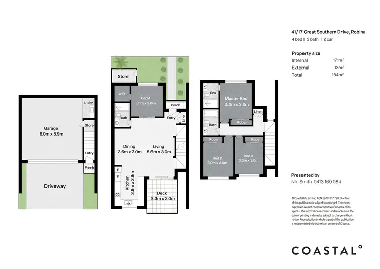 Floorplan of Homely townhouse listing, 41/17 Great Southern Drive, Robina QLD 4226