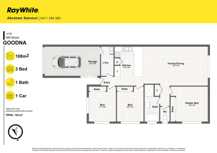 Floorplan of Homely unit listing, 1/15 Mill Street, Goodna QLD 4300