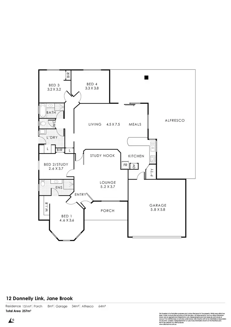 Floorplan of Homely house listing, 12 Donnelly Link, Jane Brook WA 6056