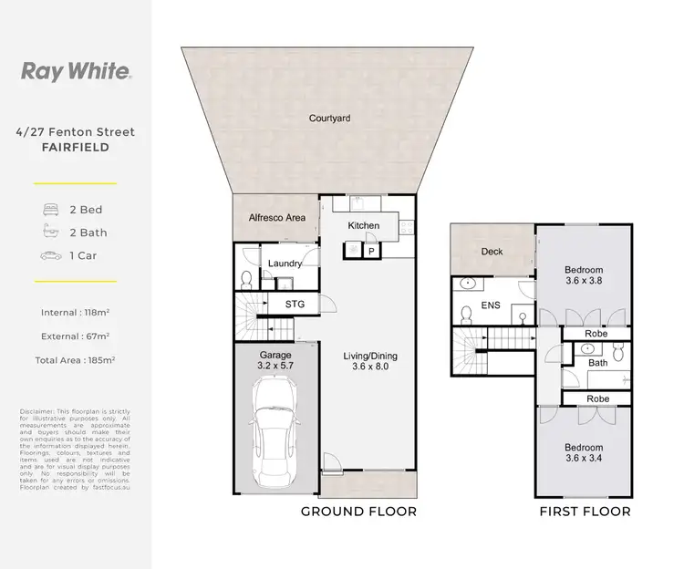 Floorplan of Homely townhouse listing, 4/27 Fenton Street, Fairfield QLD 4103
