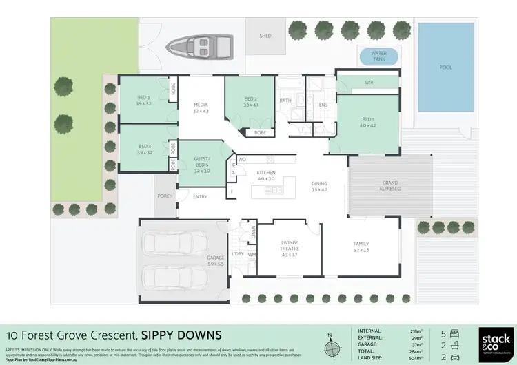Floorplan of Homely house listing, 10 Forest Grove Crescent, Sippy Downs QLD 4556