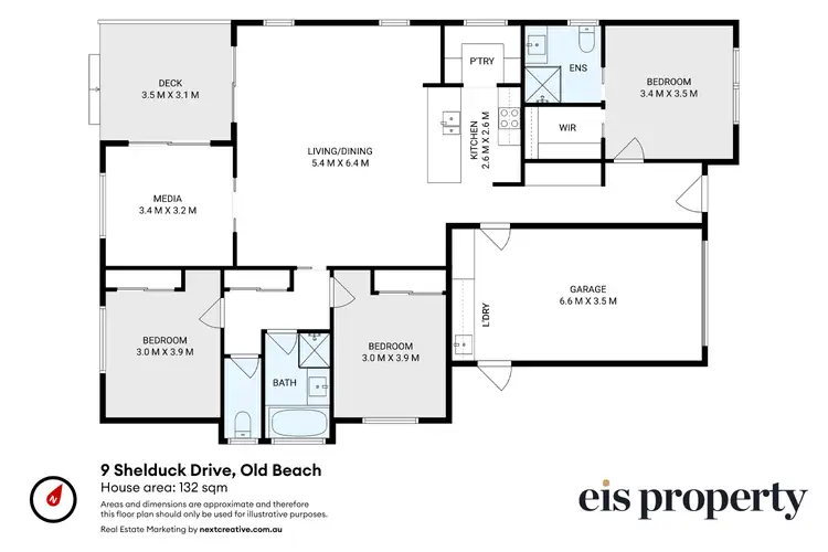 Floorplan of Homely house listing, 9 Shelduck Drive, Old Beach TAS 7017