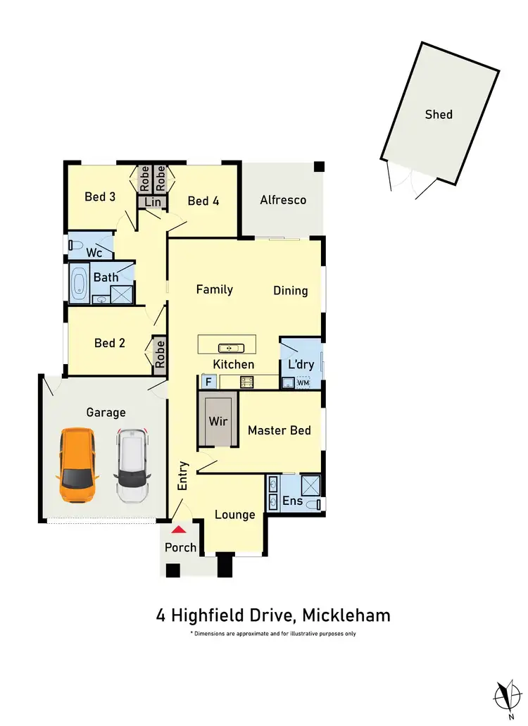 Floorplan of Homely house listing, 4 Highfield Drive, Mickleham VIC 3064