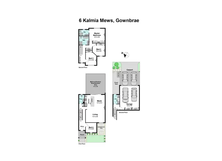 Floorplan of Homely house listing, 6 Kalmia Mews, Gowanbrae VIC 3043